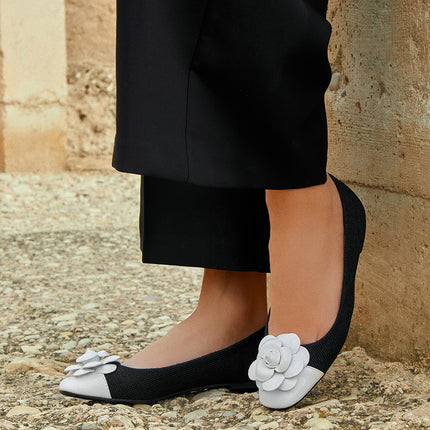 Buonarotti Ballerina Schwarz Blume Weiß