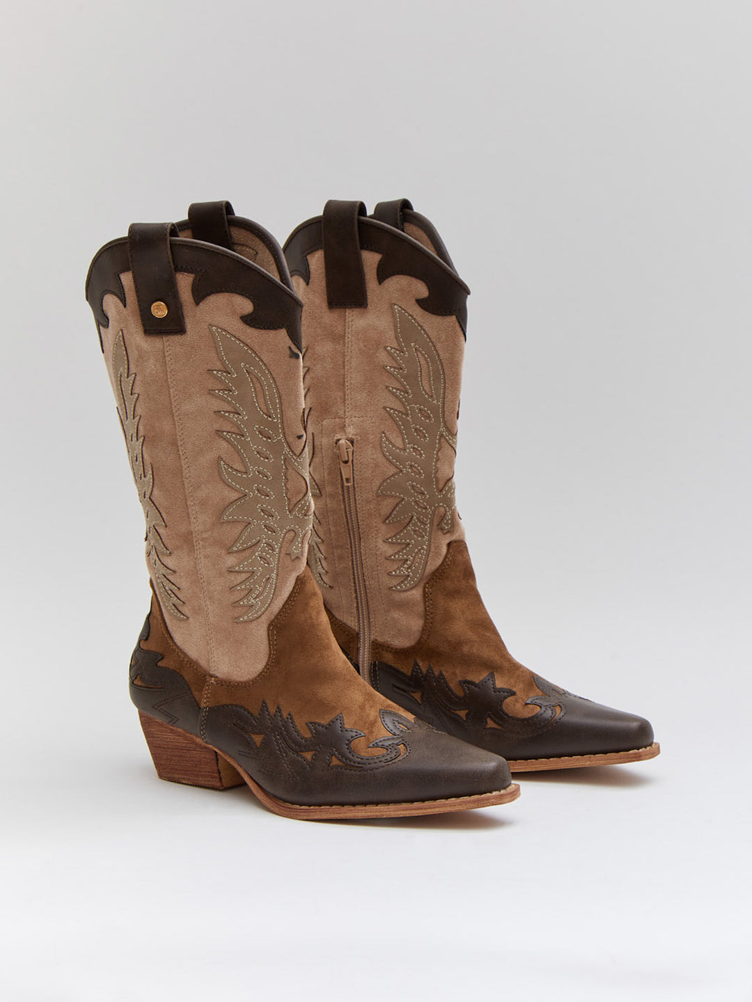 Buonarotti Cowboy Stiefel Braun Retro Beige