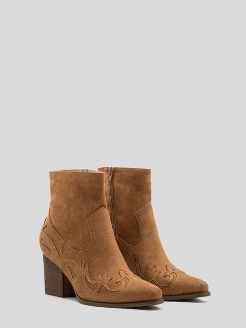 Buonarotti Cowboy Stiefel Camel Suedine kurz Flamme