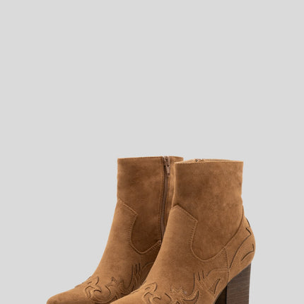 Buonarotti Cowboy Stiefel Camel Suedine kurz Flamme