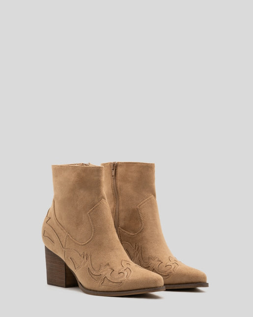 Buonarotti Cowboy Stiefel Khaki Suedine kurz Flamme