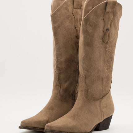 Buonarotti Cowboy Stiefel Khaki Suedine Nähte