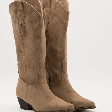 Buonarotti Cowboy Stiefel Khaki Suedine Nähte