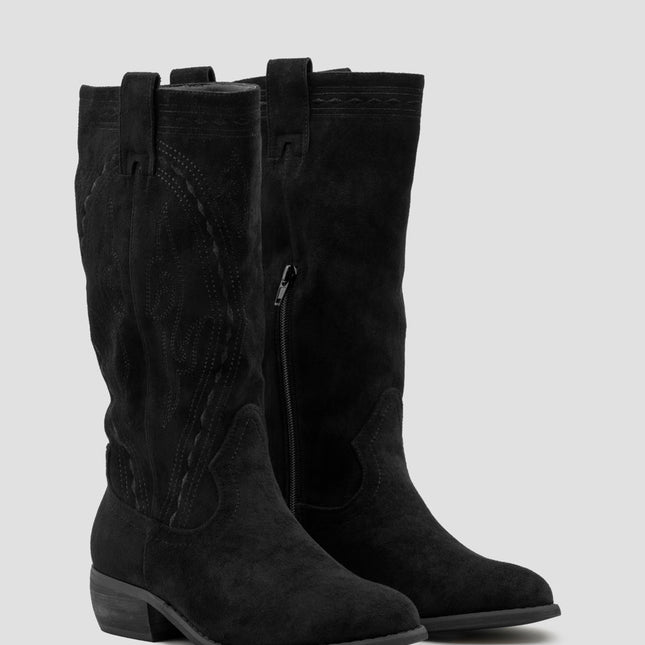 Buonarotti Cowboy Stiefel Schwarz Suedine Bohemian