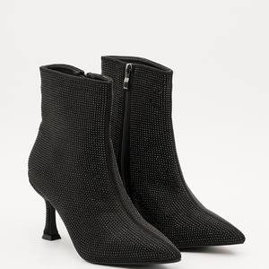 Buonarotti Stiefelette Schwarz Strass