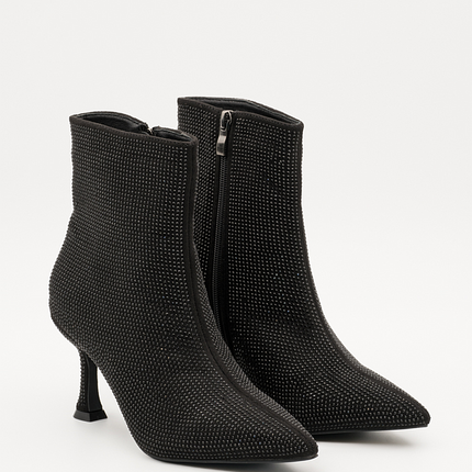 Buonarotti Stiefelette Schwarz Strass