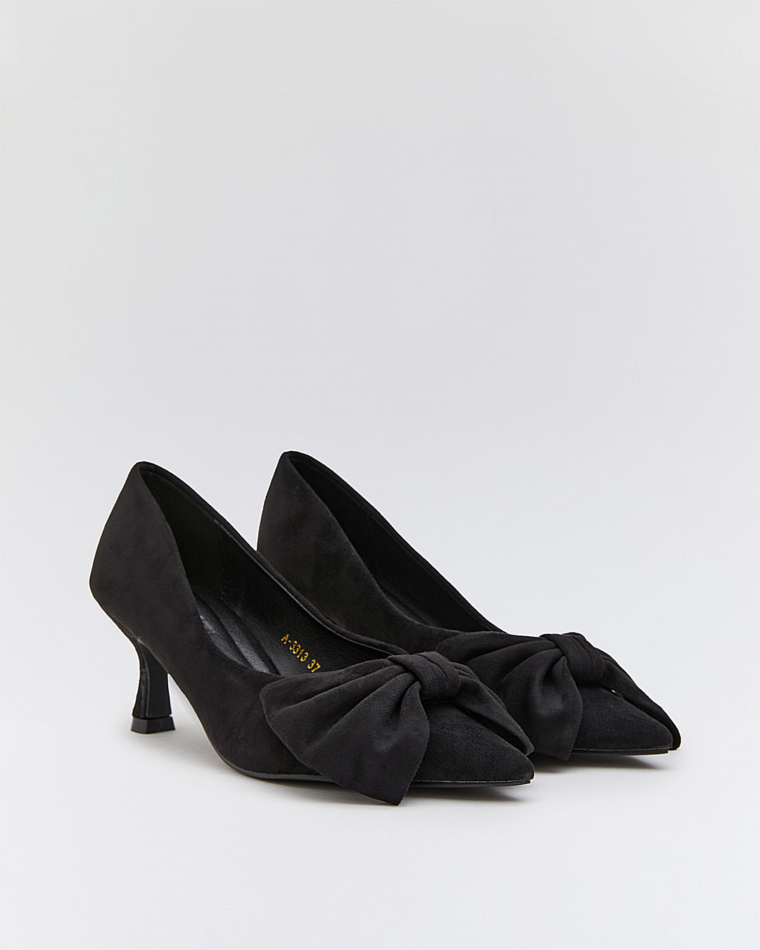 Buonarotti Heels Schwarz Suedine Schleife