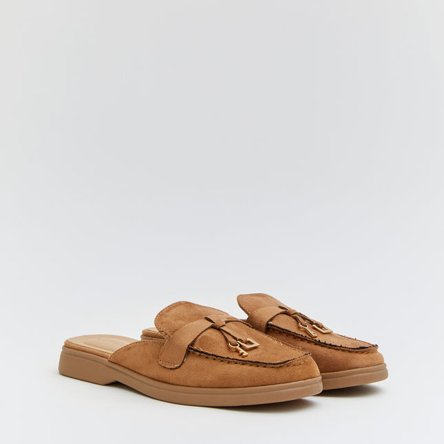 Buonarotti Slipper Kamel Wildleder Charms