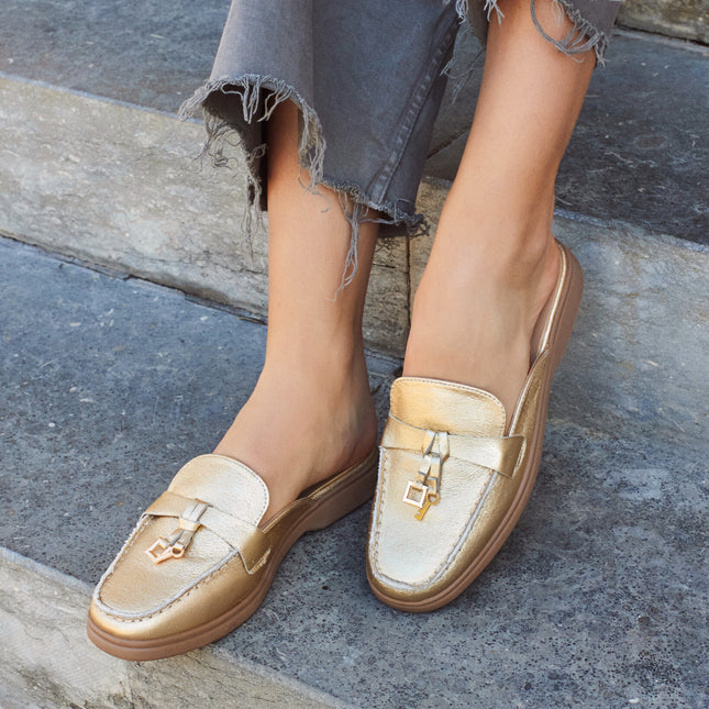 Buonarotti Slipper mit goldenen Anhängern