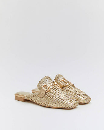 Buonarotti Slipper Gold Offene Schnalle