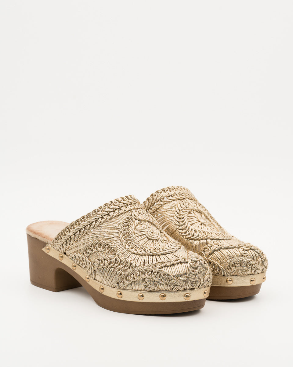 Buonarotti Clogs Gold böhmisch
