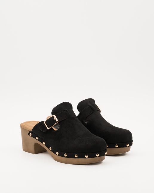 Buonarotti Clogs Schwarz Schnalle