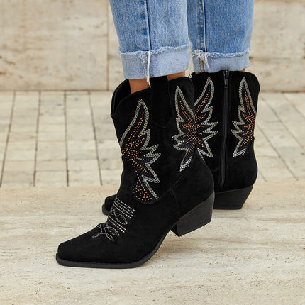 Buonarotti Kurze Cowboystiefel Schwarz Suedine Western