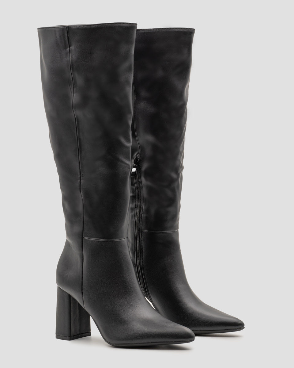 Buonarotti Stiefel Schwarzer Leder-Look
