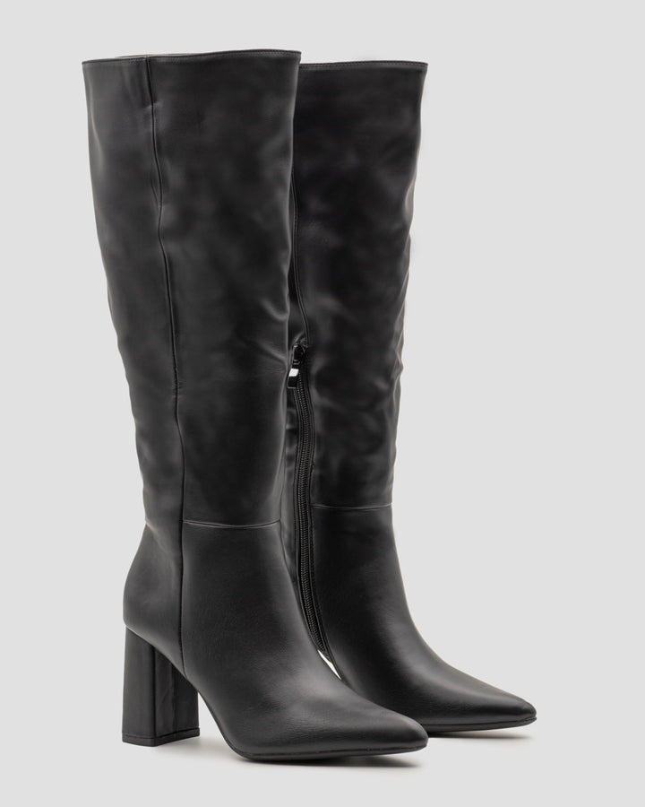 Buonarotti Stiefel Schwarzer Leder-Look