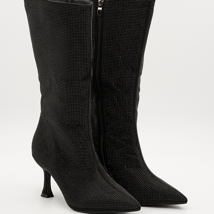 Buonarotti Stiefel Schwarz Strass