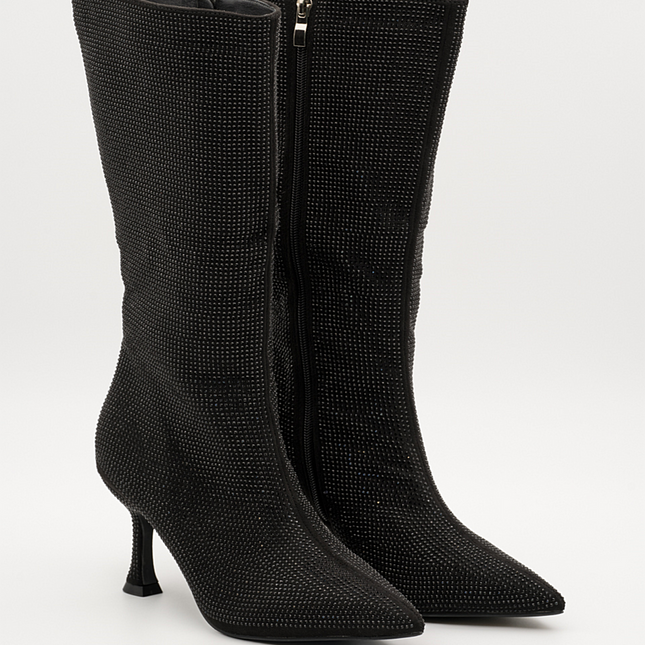 Buonarotti Stiefel Schwarz Strass