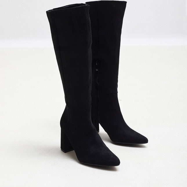 Buonarotti Stiefel Schwarzes Veloursleder