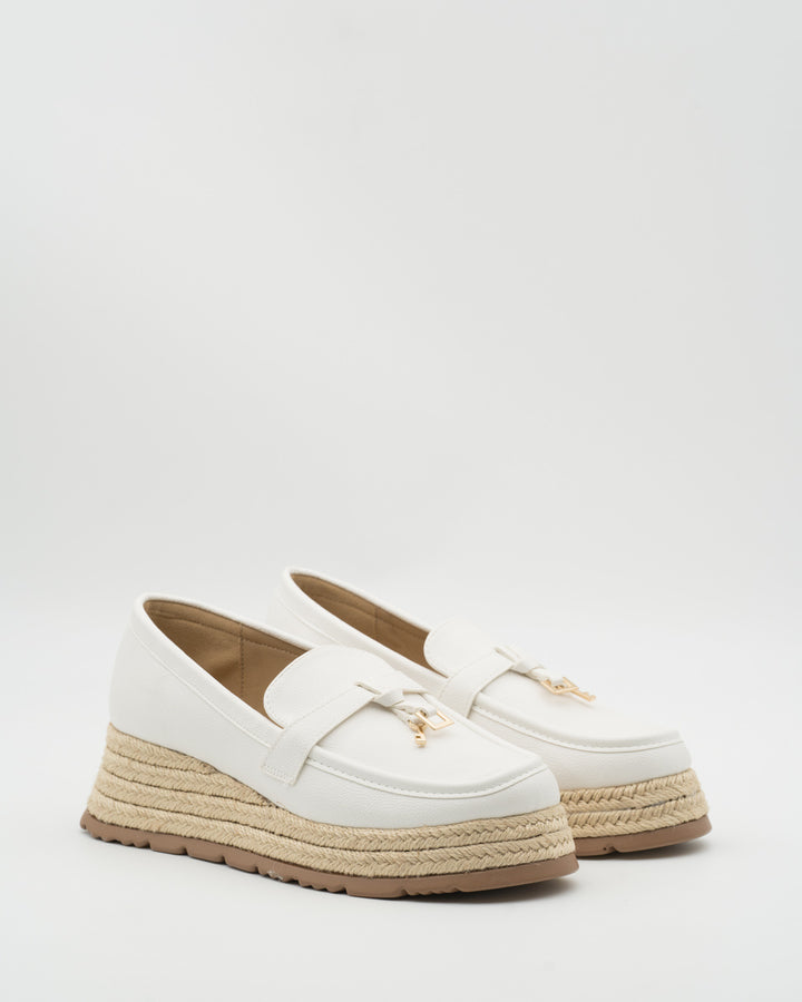 Buonarotti Loafers Weiß Keilabsatz