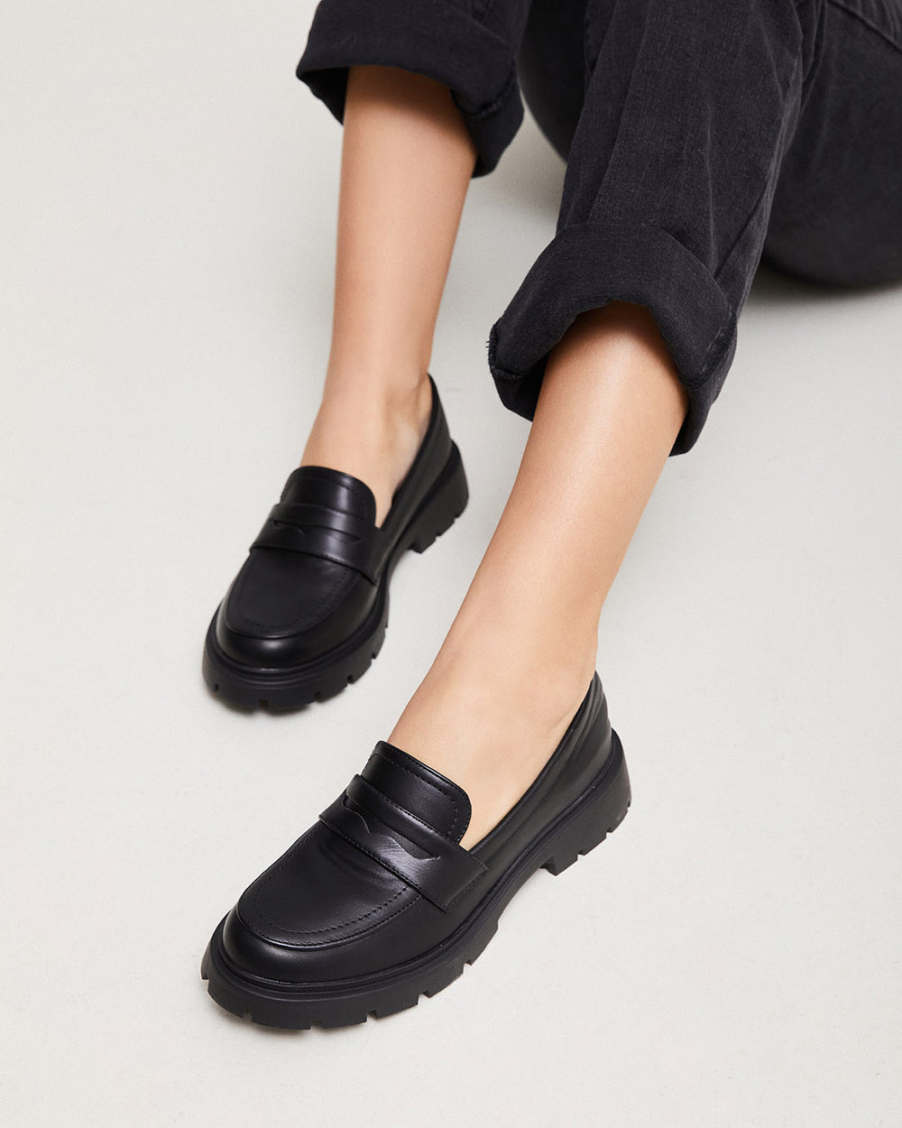 Buonarotti Loafers Schwarz PU