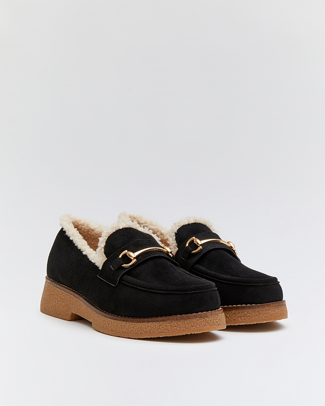 Buonarotti Loafers Schwarz Suedine Teddy