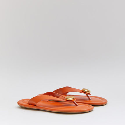 Buonarotti Orange Flip Flops Goldener Knopf