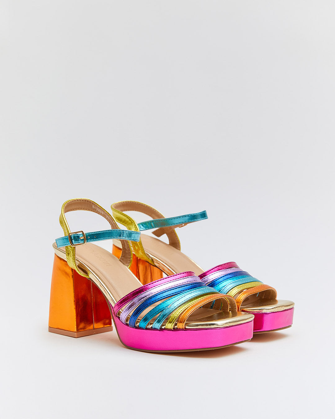 Buonarotti Plateau-Sandalen Colors Blockabsatz