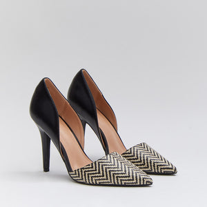 Buonarotti Pumps Schwarz Zig Zag