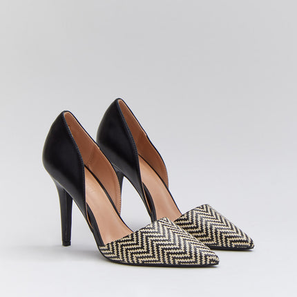 Buonarotti Pumps Schwarz Zig Zag