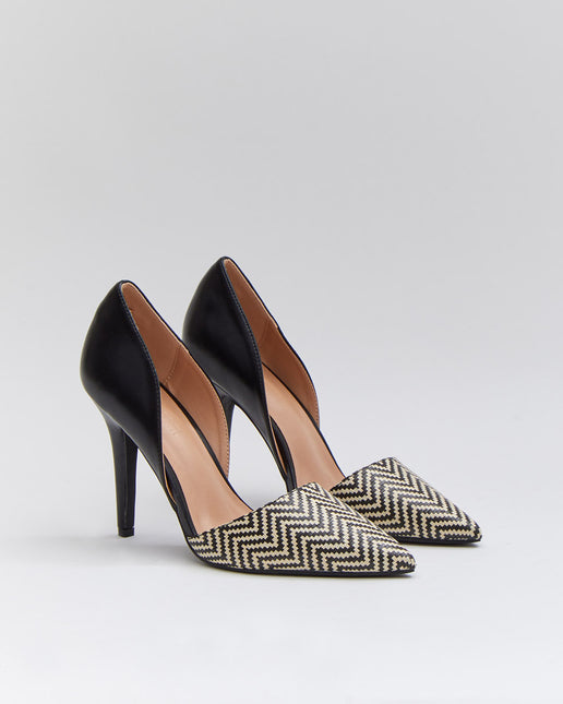 Buonarotti Pumps Schwarz Zig Zag