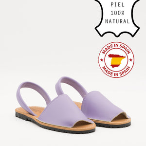 Buonarotti Sandale Hausschuhe Flieder Leder