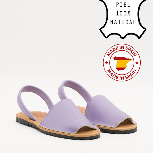 Buonarotti Sandale Hausschuhe Flieder Leder