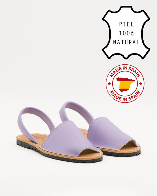 Buonarotti Sandale Hausschuhe Flieder Leder