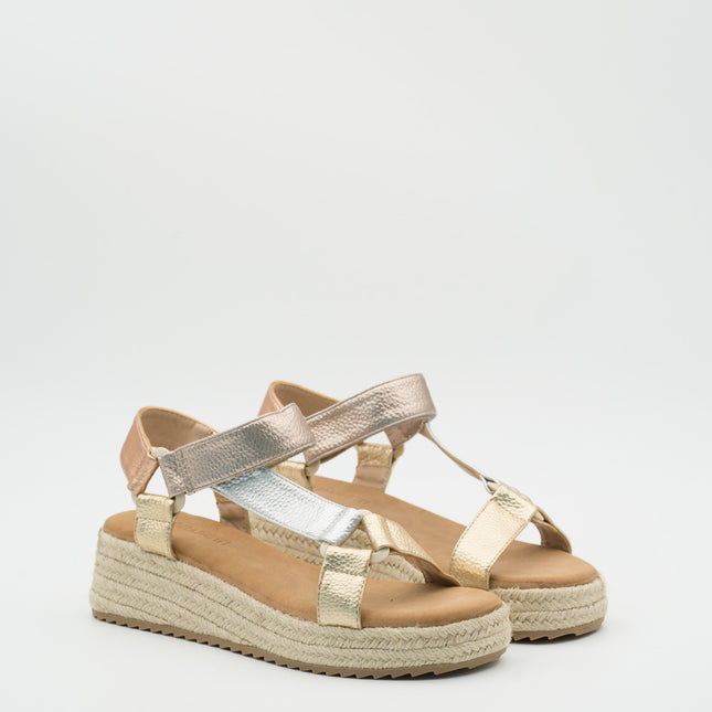 Buonarotti Sandalen Farbiges Metallisches Plateau