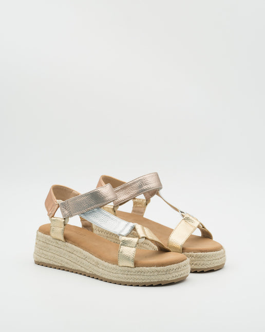 Buonarotti Sandalen Farbiges Metallisches Plateau