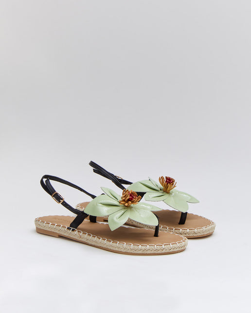 Buonarotti Sandalen Hellgrün Blume