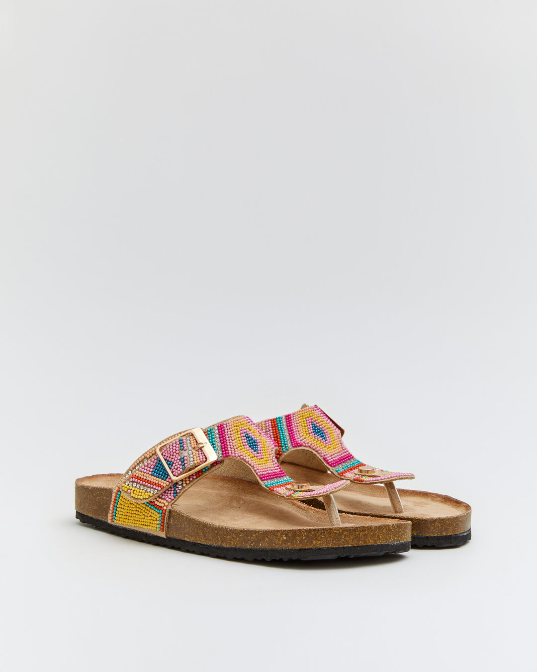 Buonarotti Sandalen Rosa Schnalle böhmische Perlen
