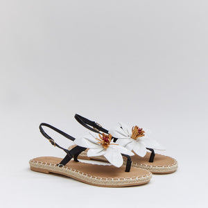 Buonarotti Sandalen Weiße Blume