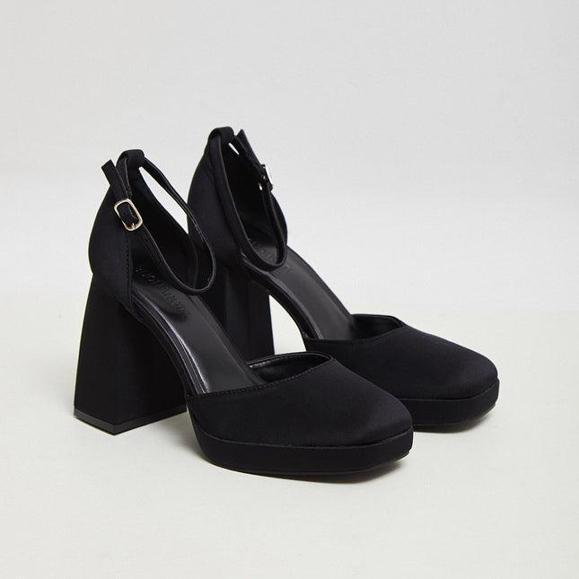 Buonarotti Sandalen Schwarz Blockabsatz Hoch