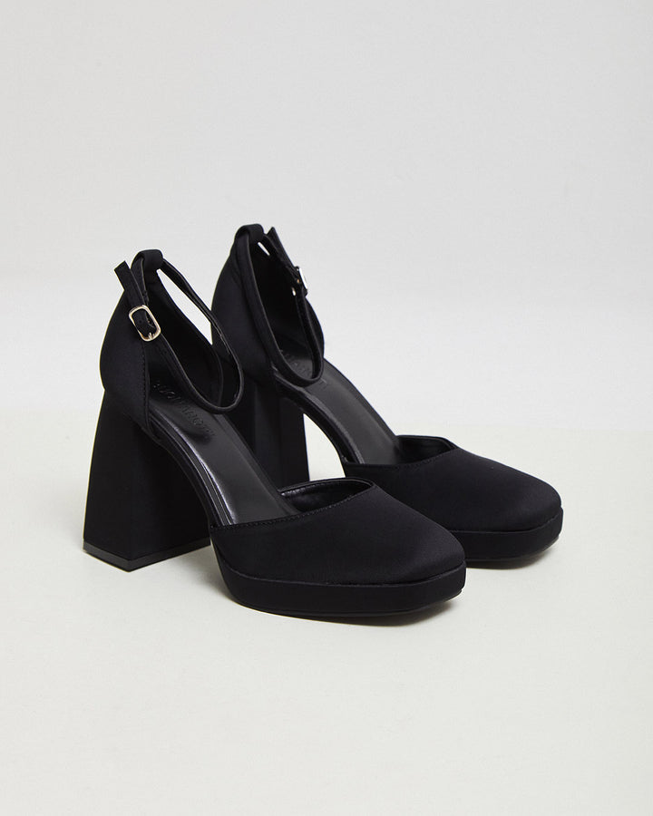 Buonarotti Sandalen Schwarz Blockabsatz Hoch