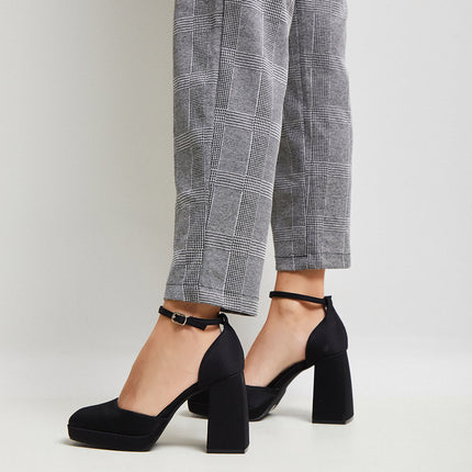 Buonarotti Sandalen Schwarz Blockabsatz Hoch