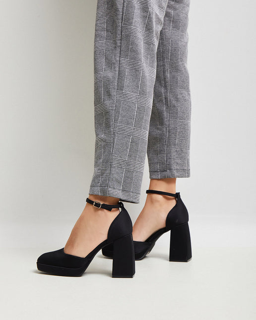 Buonarotti Sandalen Schwarz Blockabsatz Hoch