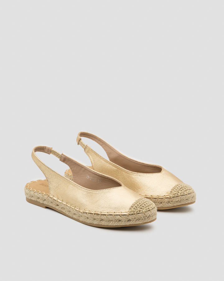 Buonarotti Slingback Espadrilles Gold
