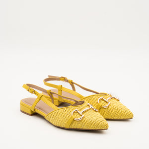 Buonarotti Slingback Gelb Segeltuch Schnalle