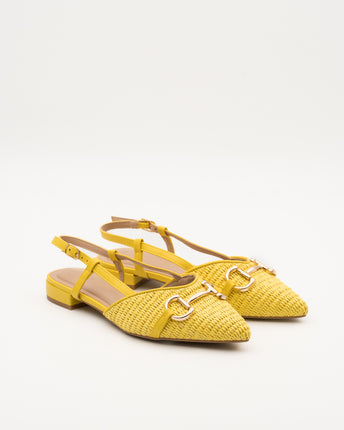 Buonarotti Slingback Gelb Segeltuch Schnalle