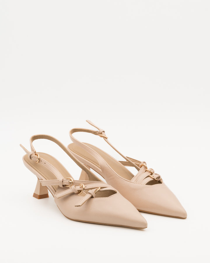 Buonarotti Slingback Heels Nackt Schnallen