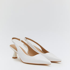 Buonarotti Slingback Heels Weiß