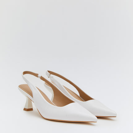 Buonarotti Slingback Heels Weiß
