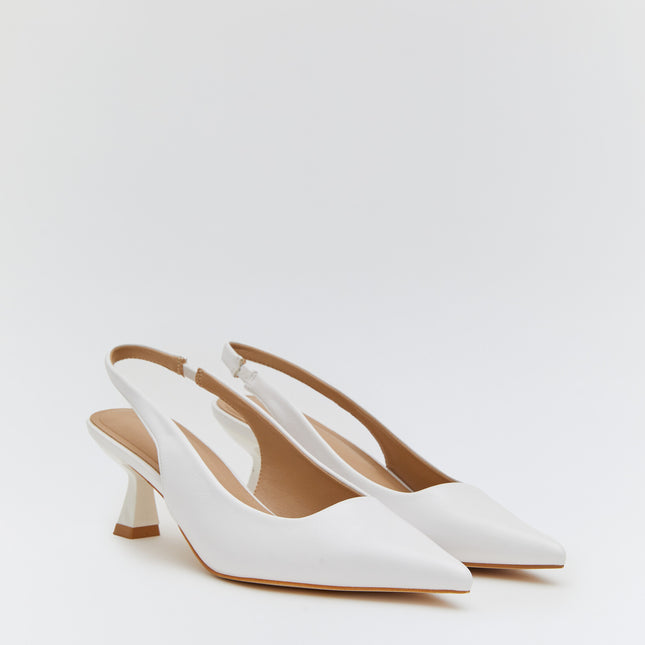 Buonarotti Slingback Heels Weiß
