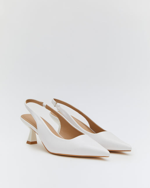 Buonarotti Slingback Heels Weiß